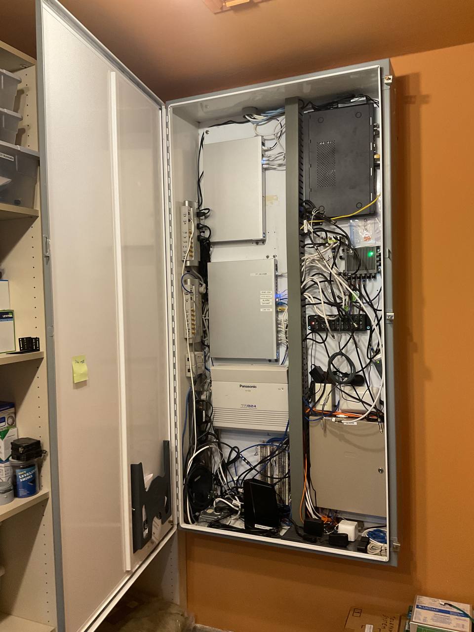 Large home network cabinet for a Tucson smart-home setup