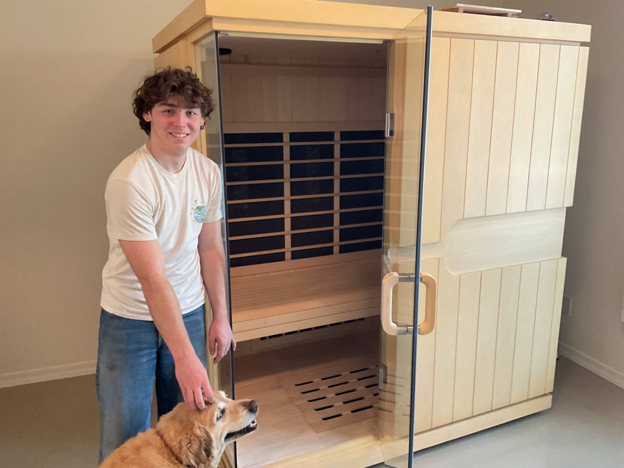 Large home sauna assembled in a Tucson home