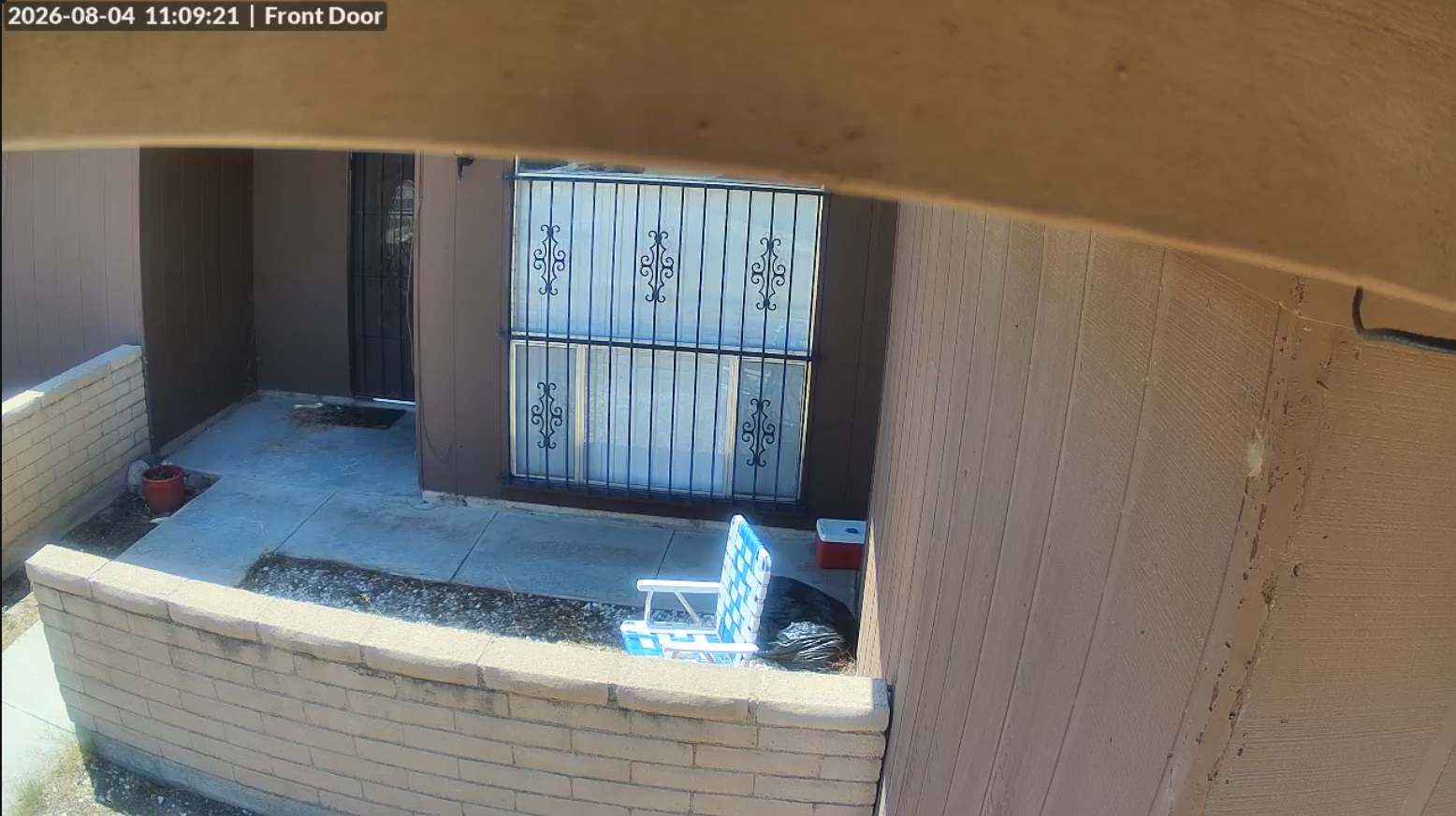 UniFi camera view of a Tucson front door