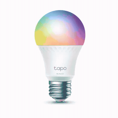 Tapo multicolor smart bulb with a rainbow-colored dome